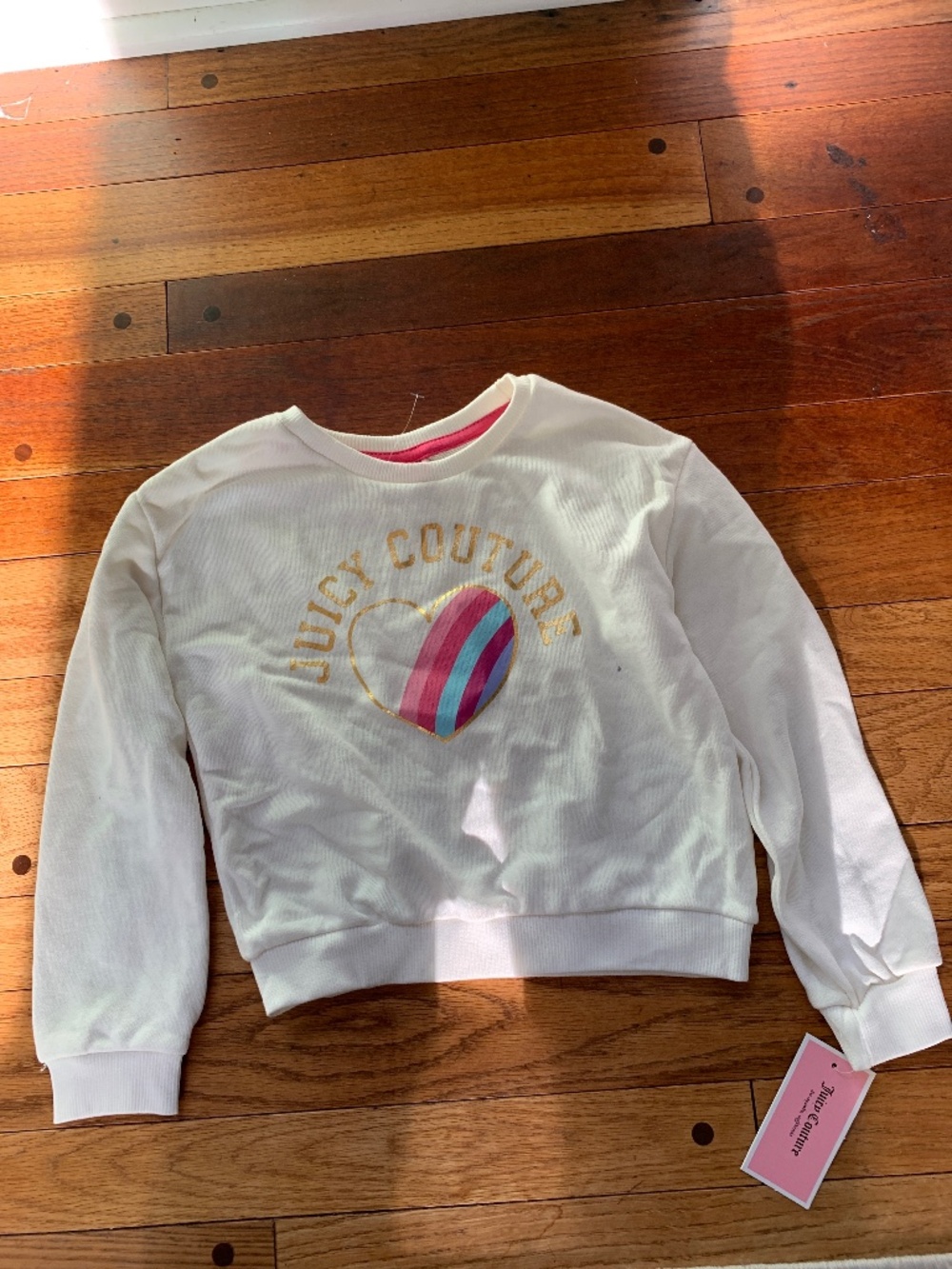 NWT juicy couture sweatshirt, big girls size 6